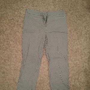 Black and white pattern dress pants